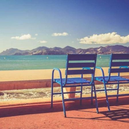 CANNES plage 2mn/45m2/vue mer/inernet/clim/parking privé Extérieur photo