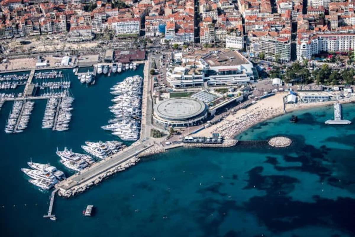 CANNES plage 2mn/45m2/vue mer/inernet/clim/parking privé Extérieur photo